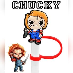 BOGO!! BUNDLE For Discount!!! Brand New Horror Fans Chucky Straw Cover